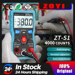 ZOYI S1/2/3 Digital Multimeter tester autoranging True rms automotriz Mmultimetro with NCV LCD backlight Flashlight like RM403B