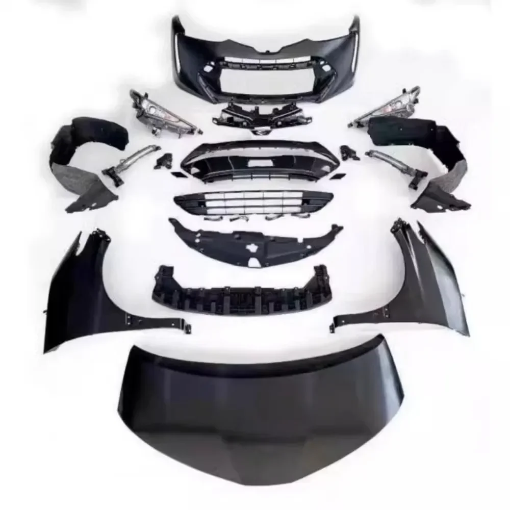Body Kit For Toyota Previa 2006-2012 Front Bumper Fender Engine Cover Grille Mask Fog Lamp Assembly Auto Accessories