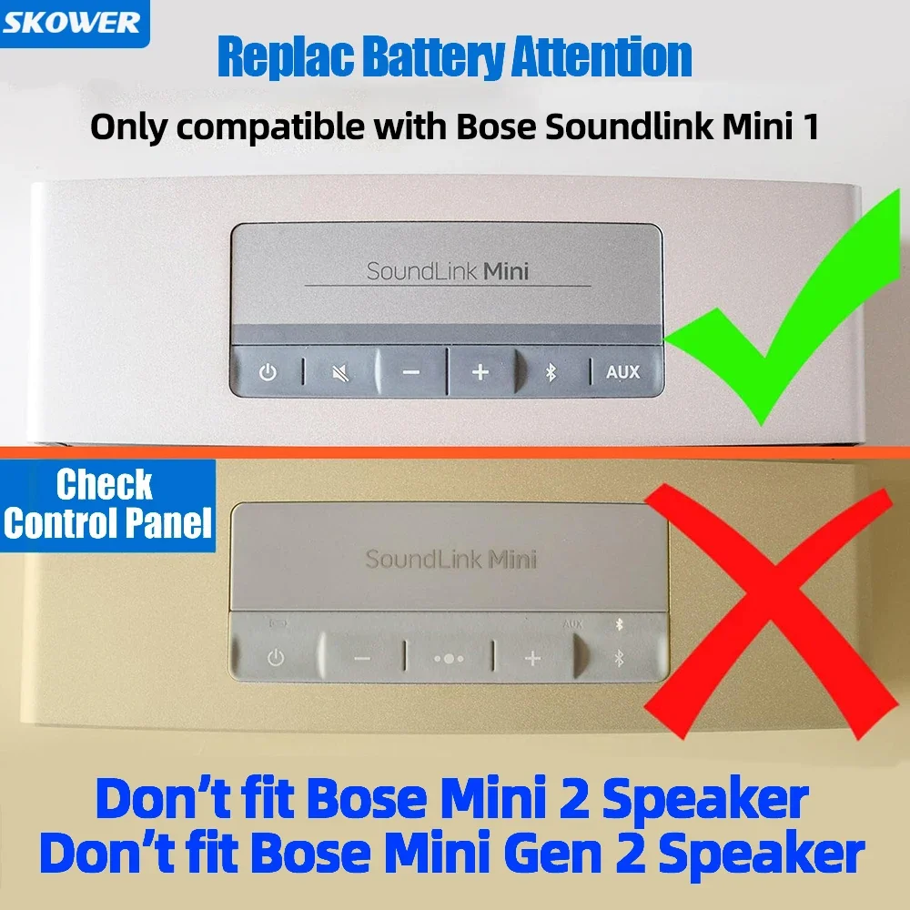 SKOWER 061384 Battery for Bose Soundlink Mini I One Gen 1 Speaker 413295 Replacement 061385 061386 063287 063404