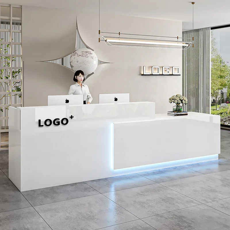 

Storage Trendy Reception Desk Modern Display Reception Desk Luxury Vintage Aesthetic Office Bancone Commercial Furniture