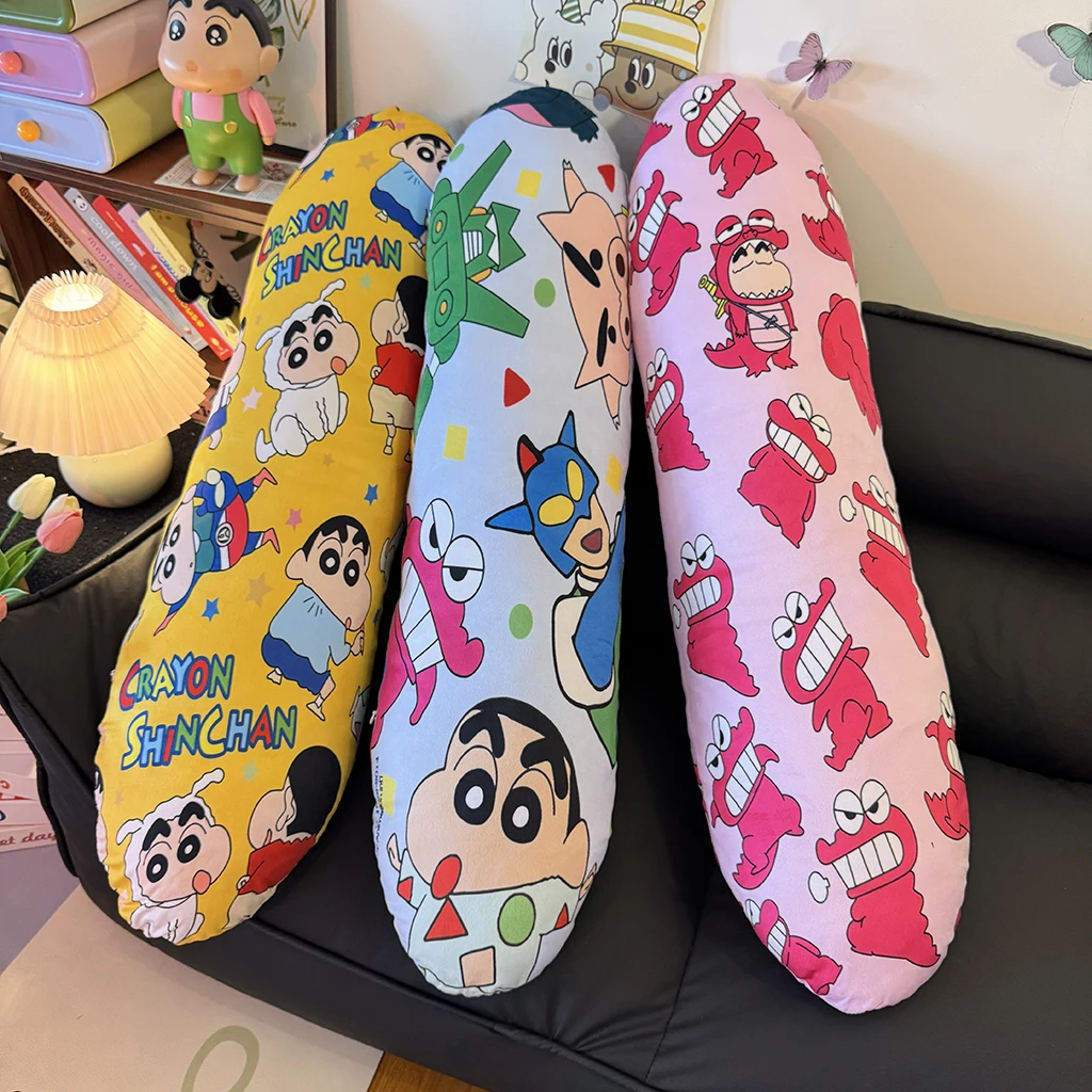 漫画クレヨンしんちゃんロング枕ぬいぐるみアニメ非常に柔らかい抱きしめやすいぬいぐるみ和風漫画プリントベッドサイドクッション