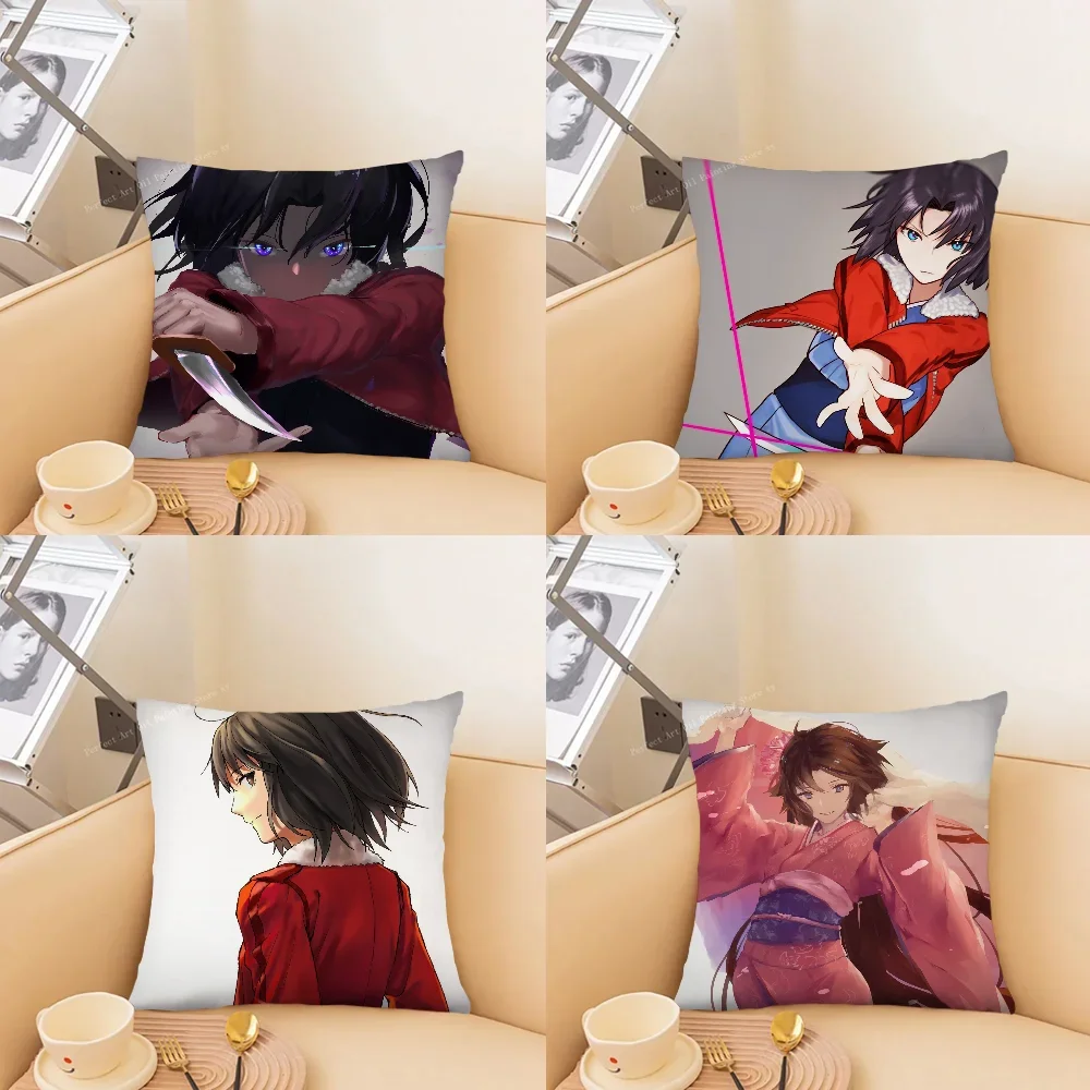 

Наволочка Shiki Ryougi Animation The Garden Of Sinners, квадратная подушка, диван для спальни, для отдыха, автомобиля, гостиной, украшение для дома 40X40