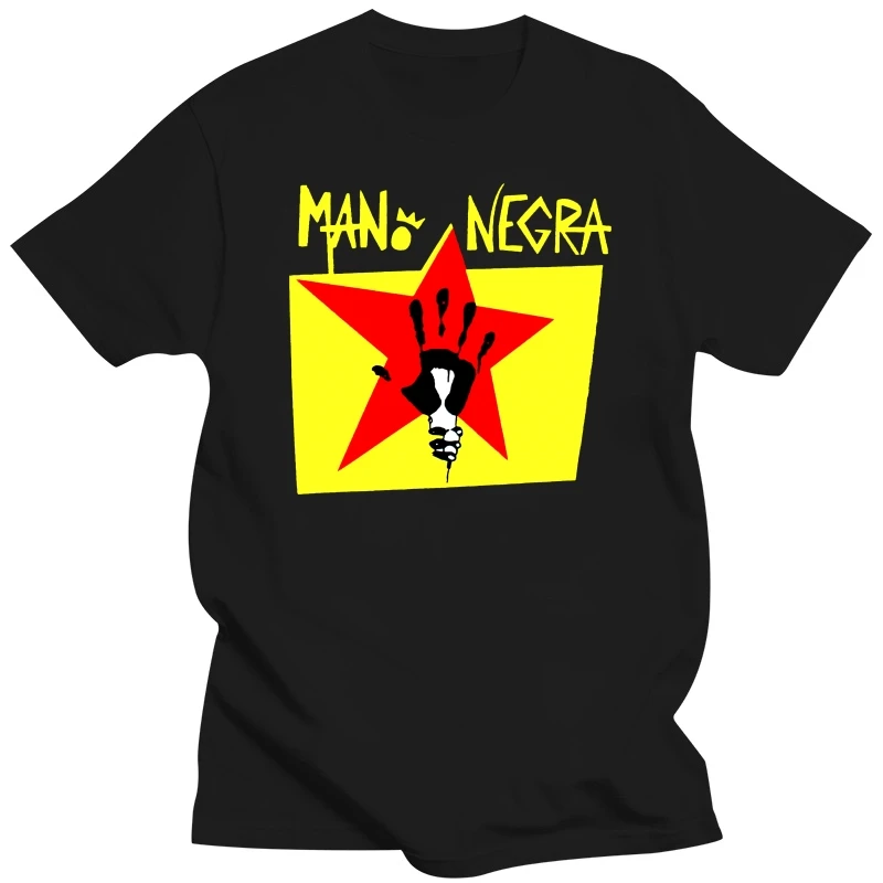 Print T Shirt Men Summer Style Fashion New Manonegra Mano Negra Manu Chao Rock Band T Shirt