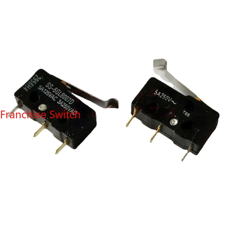 

10PCS SS-5GL8007D Microswitch Small Travel Limit Switch 3 Pin With Curved Handle 5A