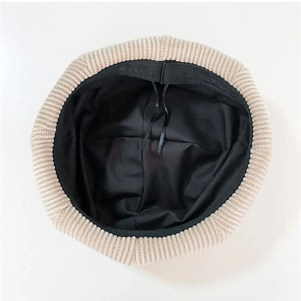Cappello berretto retrò casual Cappello da pittore artistico versatile Cappello in velluto a coste tinta unita regolabile per donna