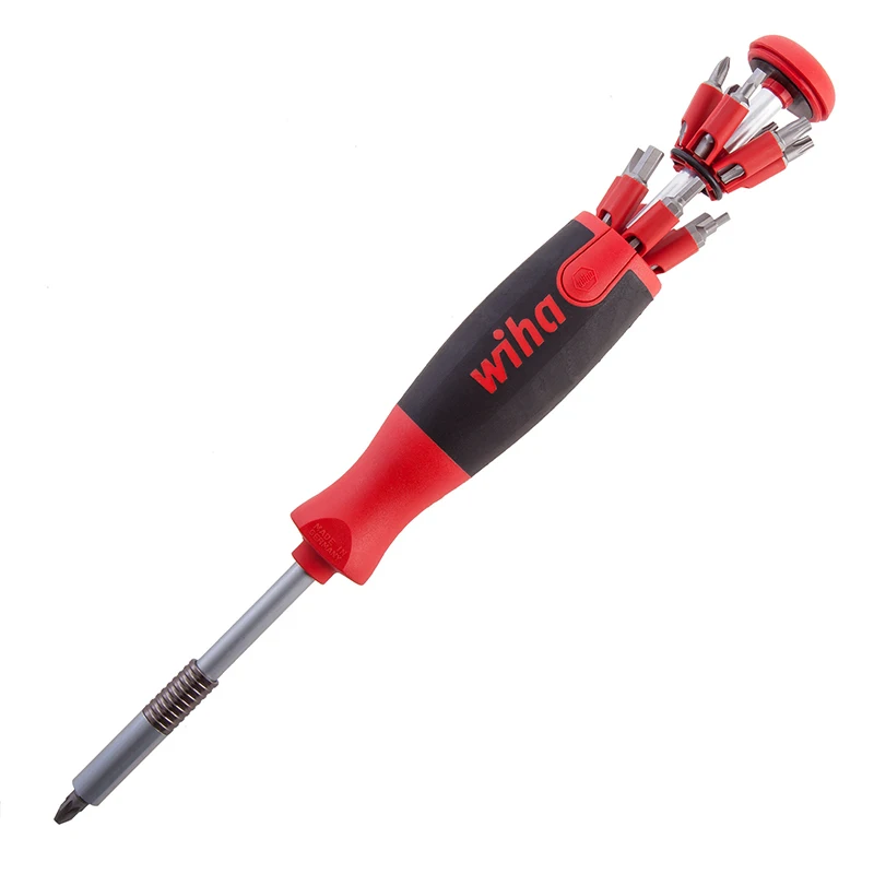 Wiha 40907 26-in-1 LiftUp Screwdriver Sets with Magazine Bit Holder Mixed with 13 Double Bits