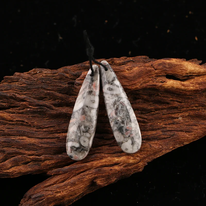 B&F bio-stone Earring Beads for Jewelry Making, Handmade Natural stones beads, Stones for jewelry Making Supplies