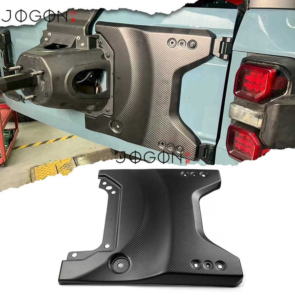 

Для Ford Bronco Raptor 2021-2025 углеродное волокно внешний автомобиль задняя запасная шина держатель ворот усиленная крышка накладка аксессуары