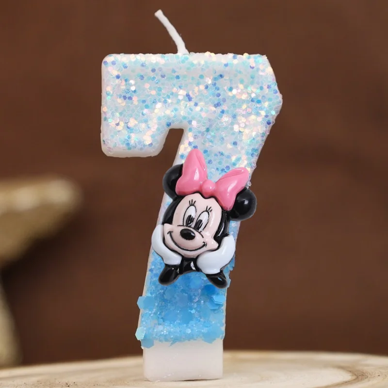Hot Happy Birthday Number 0-9 Candles Cartoon Mickey Minnie Mouse Candle Cake Cupcake Topper Party Decoration Supplies DIY Gifts image 6