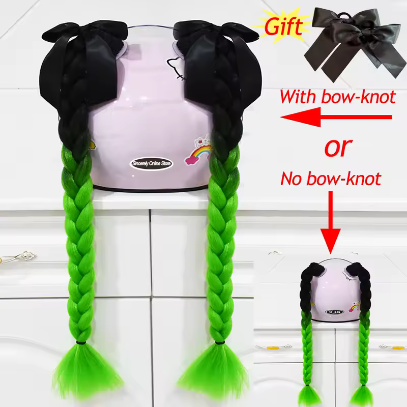 2pcs/pair New Motorcycle Helmet Braids Woman Braids Wig For Motorbike Helmets 164 colors Twist Dual Pigtail Ponytail With Sucker - Image 29