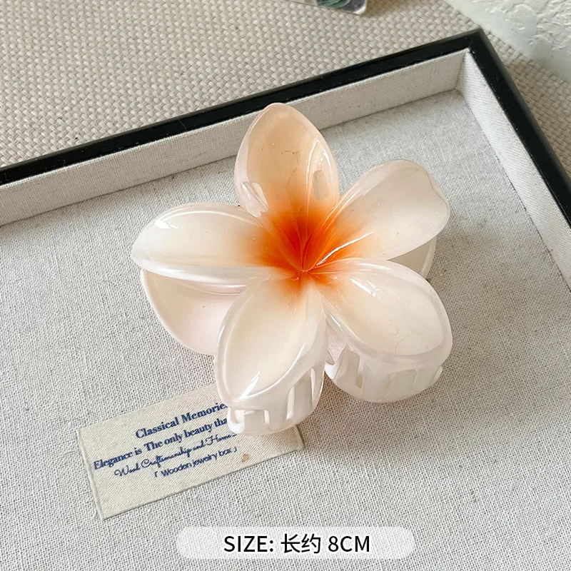 Bohemian Beach Vacation 8cm Lily Flower Hair Claw Sweet Hair Clip for Women Floral Fashion Girl Hair Accessories Gift