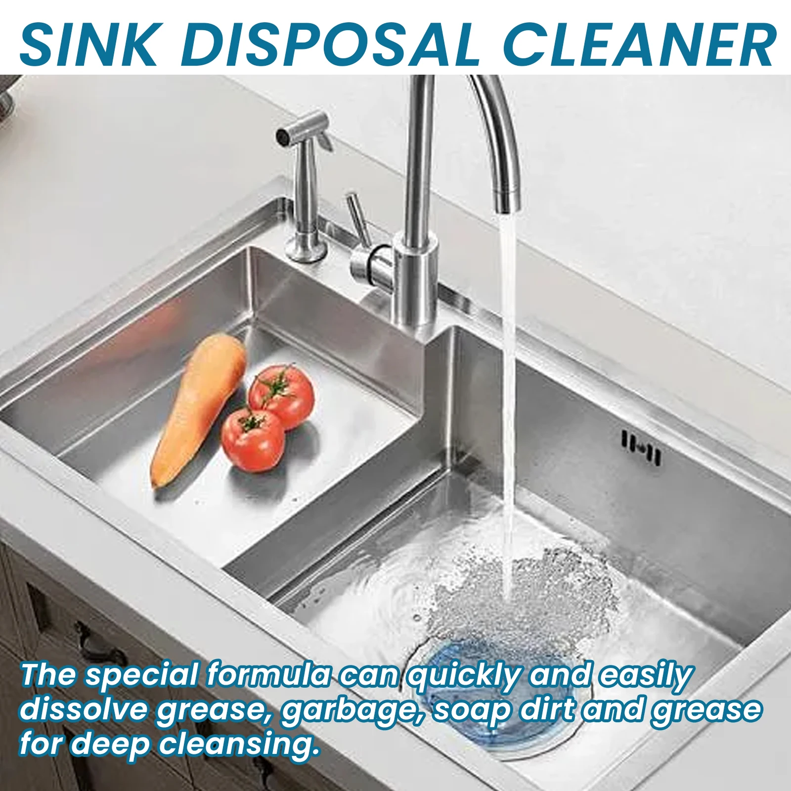 5Box Sink Cleaning Tablets Garbage Disposal Cleaner Drain Pipe Dredging Deodorant Toilet Sink Closestool Kitchen Sewer Cleaning