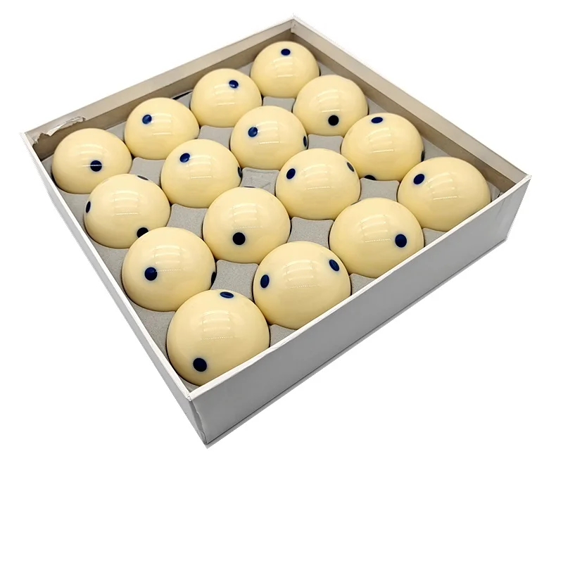 

Cueelf standard durable 6 blue/red dots 16 balls set premium resin pool table games billiard pool balls