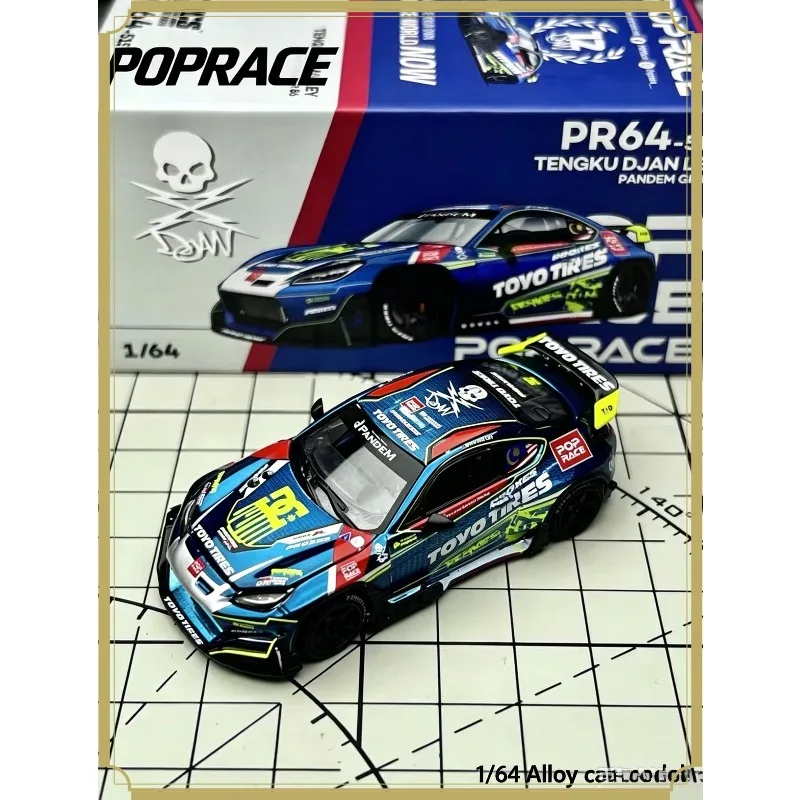 TMCS POPRACE1/64 Alloy PANDEM Toyota GR86 Racing Car Model Figure - Collection Item - Adult Decoration