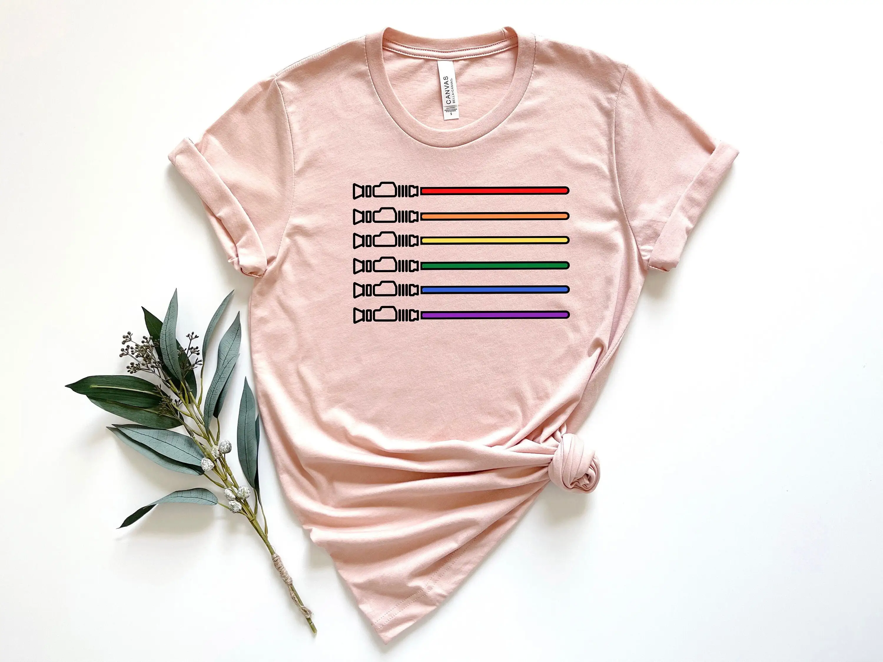 Gay Lightsaber T Shirt Pride LGBTQ Lesbian Bisexual Equality For