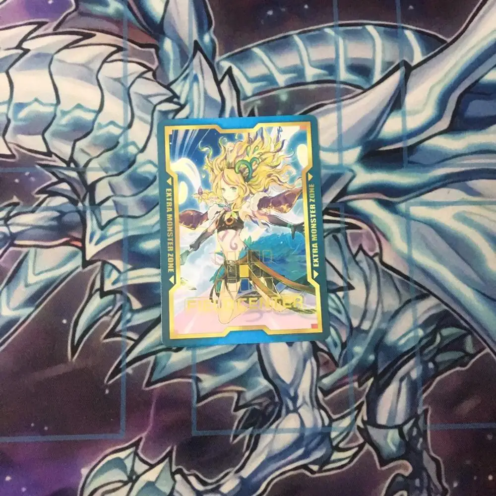 Yu Gi Oh 5 Piece/Set Of Blue Eyes White Dragon Scene Center Art Aluminum Foil Card Collection Hobby Card