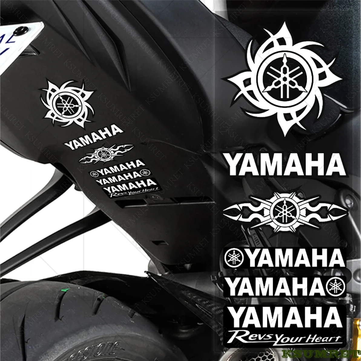 Vinyl Yamaha Sticker Motorcycle Logo Decals