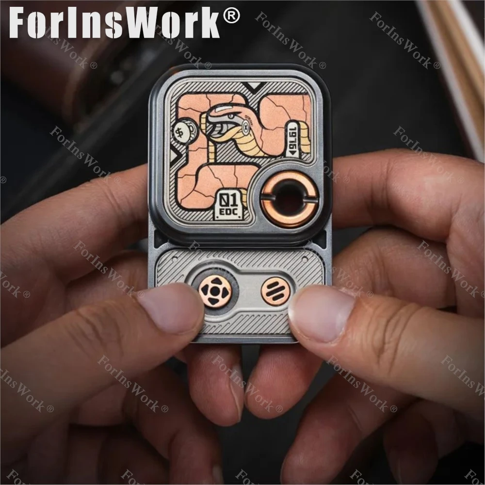 Shanghai edc mostrar 01edc cobra jogo cubos slider fidget mecânico alívio do estresse brinquedos ansiedade brinquedos de mesa de escritório limitada 66 pçs