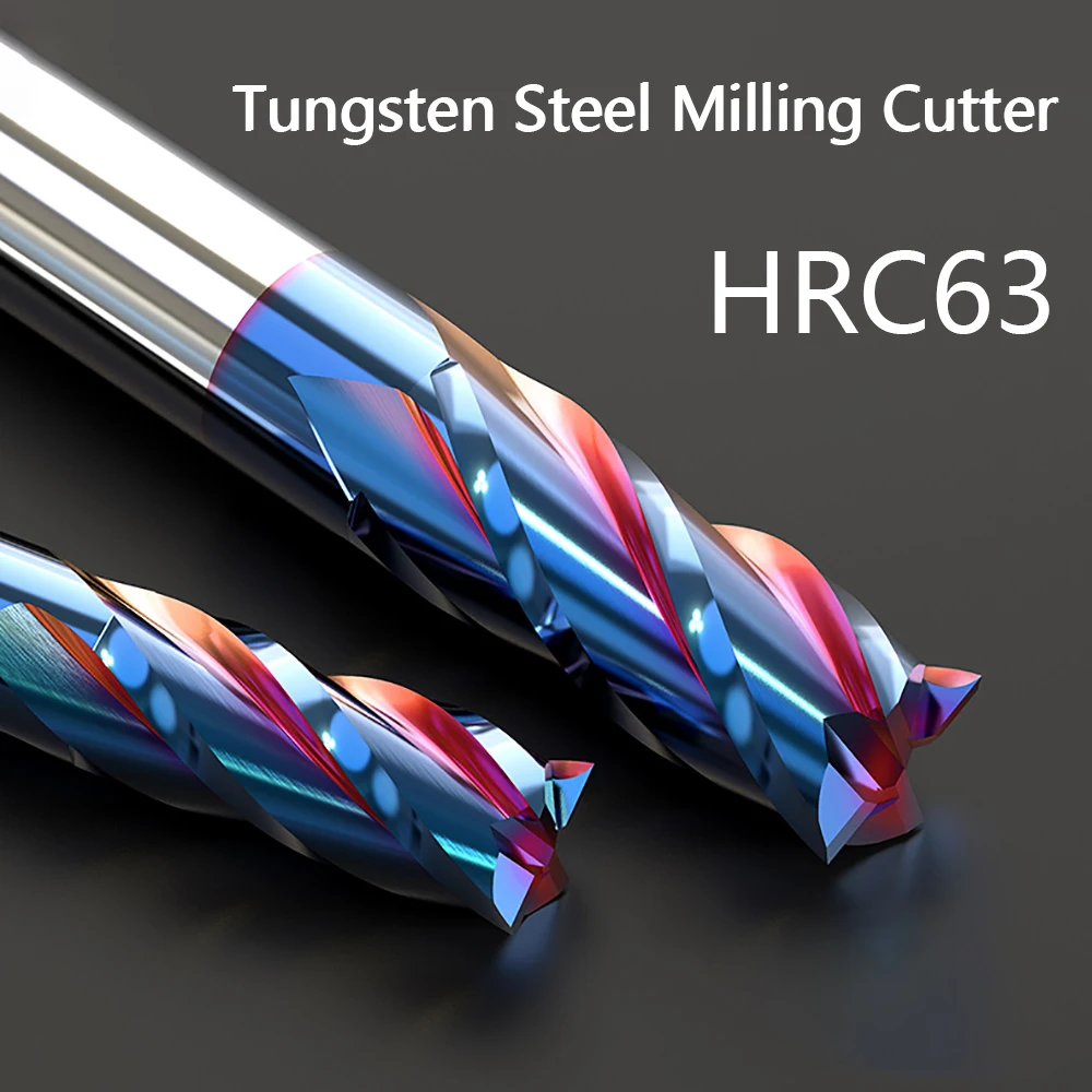 

1Pcs 1mm-20mm Tungsten Steel Milling Cutter Bit Carbide End Mill CNC Cutting Tools 4 Flutes Long 50mm-100mm