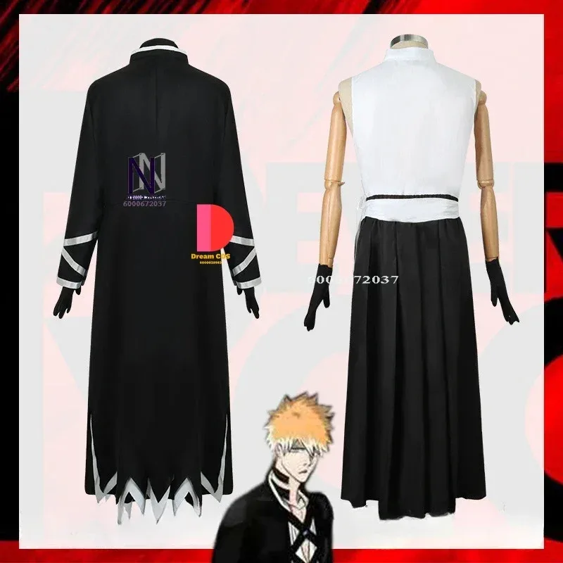 CyBLEACH Anime Kurosaki Lchigo Kostum Cosplay Pesta Penting Cosplay Manga Jepang Ramah Budget Desain Eksklusif Halloween