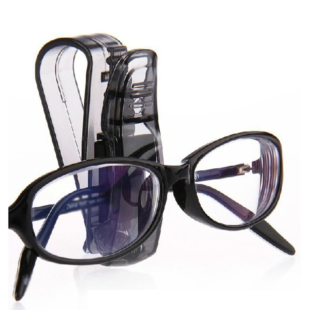 

2 pcs Car Glasses Frame Holder Soft Padded Jaws Visor Clip Auto Eyeglasses Sunglasses Secure Attach Non Obstruct View