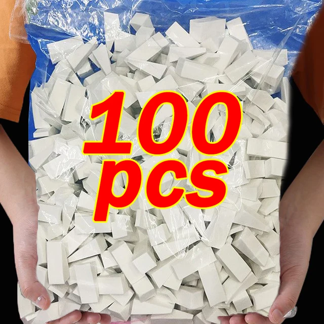 100 sztuk miękki trójkąt gąbka do makijażu Puff mieszanka rozmazywanie podkład korektor krem ​​narzędzie szczegół Puff do pudru aplikator kosmetyków