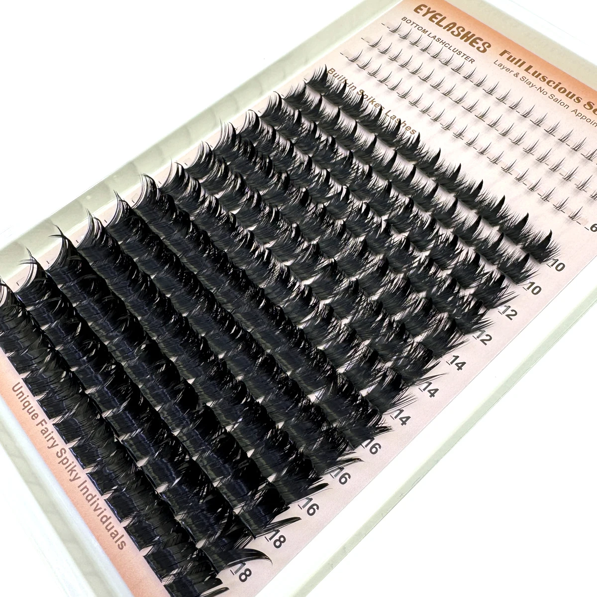 Unten + Spikes Wimpern Cluster Wispy Manga Lashes Cluster Verlängerung Einzigartige stachelige Cluster Anime Individuals Fairy Lashes 10–18 mm – Detail 15