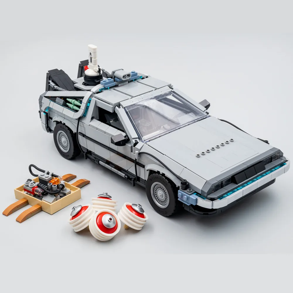 Technical Back To The Future Time Machine Supercar DeLorean DMC-12 Model Building Kit Block Bricks Toys Kid Gift