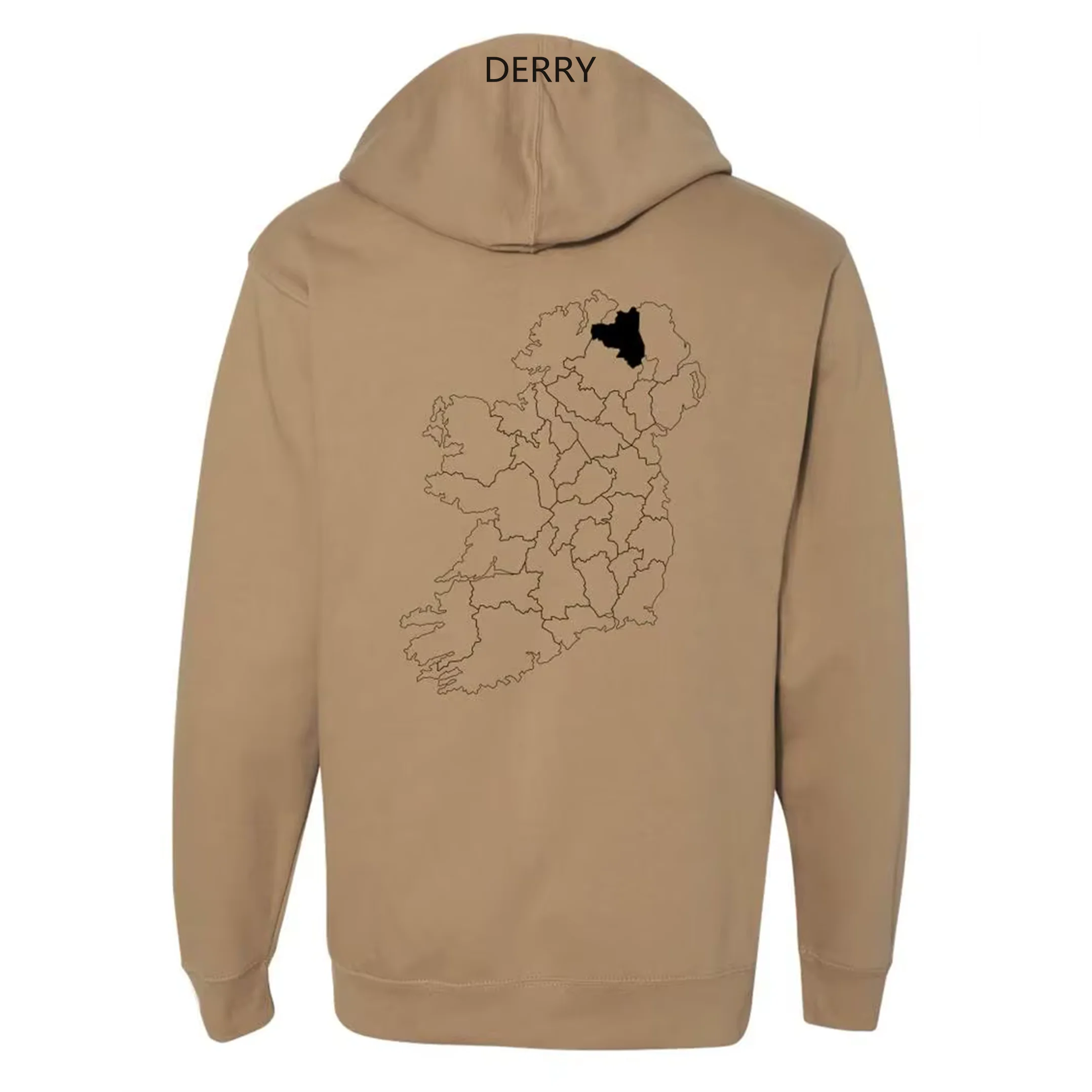 Derry Oversized Soft Pullover Hoodie Man Women Sweatshirt with Pockets Daily Wear Casual Hoodies for Outdoor Work Party