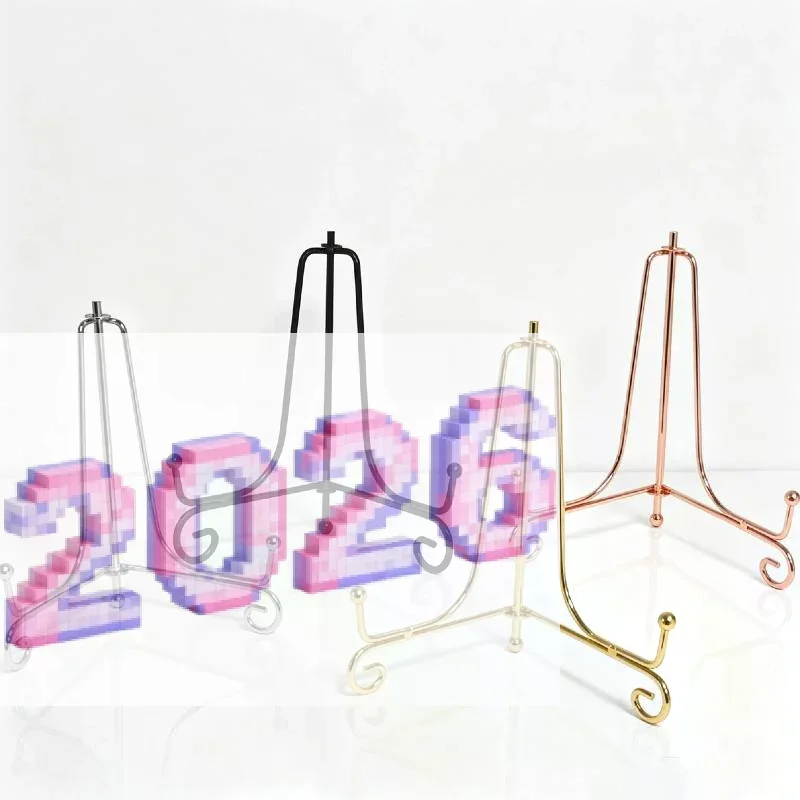 1Pcs 4/5/6/7/8/10inch Metal Easel Rack Durable Foldable Plate Stands Iron Solid Display Stand Vinyl Table Top Display