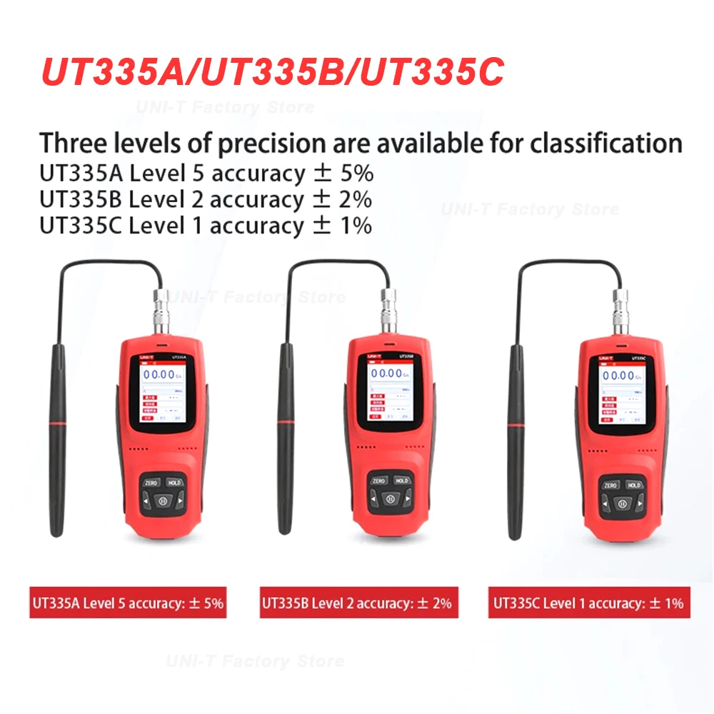 UNI-T UT335 غاوس متر الكشف المغناطيسي 0 ~ 3000mT/kGs سطح القوة المغناطيسية مقياس غاوس مع معايرة تخزين البيانات