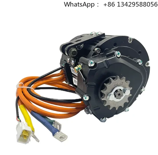 QS165 60H 20kW High Power Mid Drive Motor with 1:2.37 Gearbox, IPM PMSM Encoder Hall Type for E-Bike and EV Applications