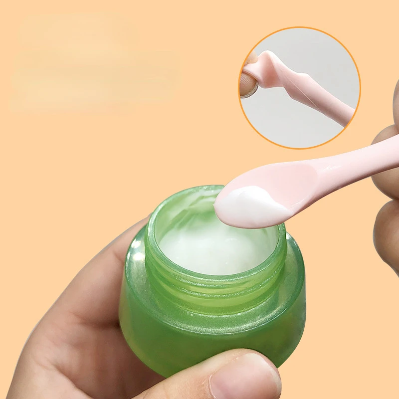 Face Lift Eye Massager Dark Circles Eye Cream Divided Scoop Massage Roller Silicone Makeup Stick Natural Jade Stone Beauty Tools