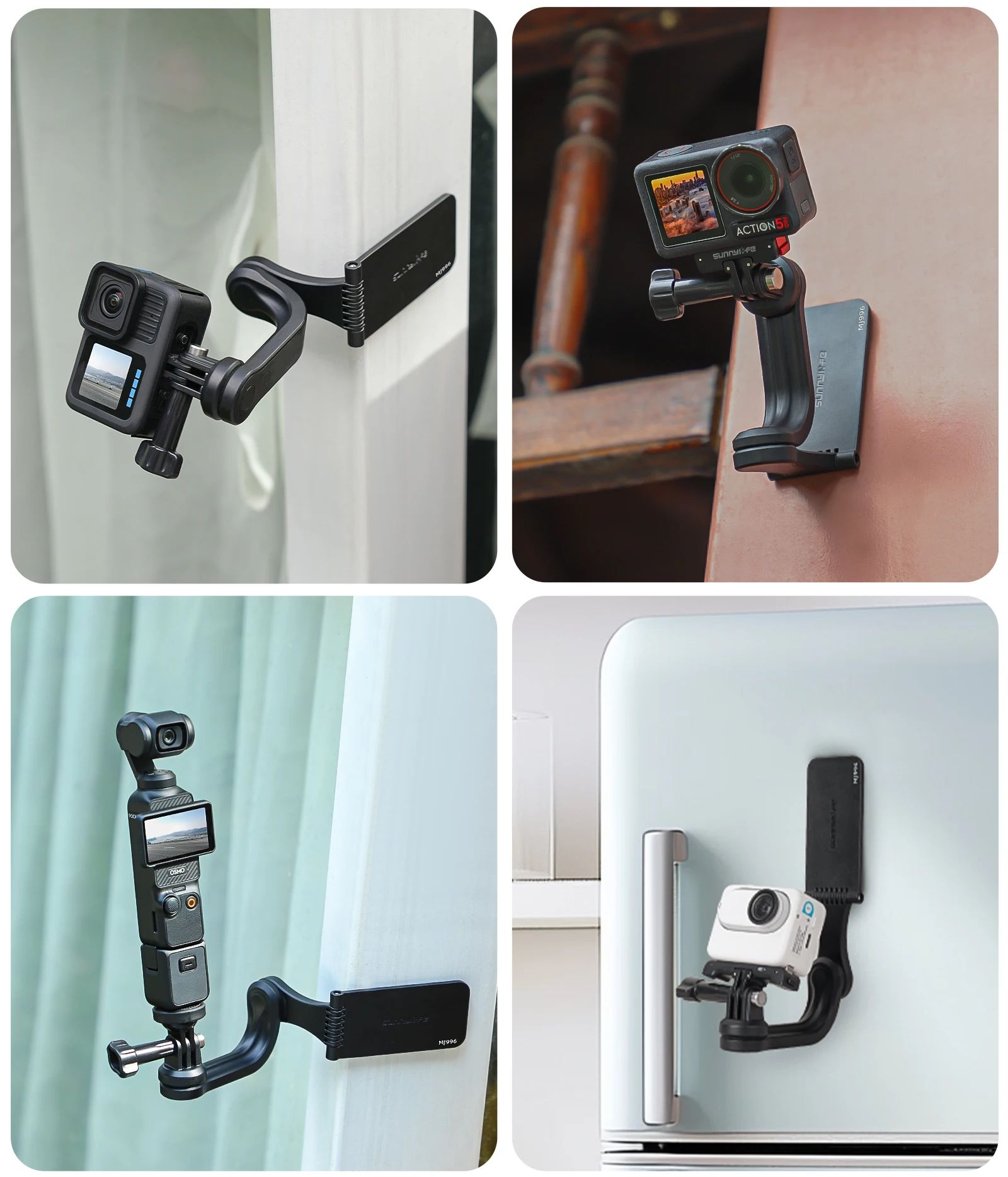 Support à Clip magnétique à prise rapide, support magnétique rotatif multi-axes, adaptateur, accessoire de caméra d'action