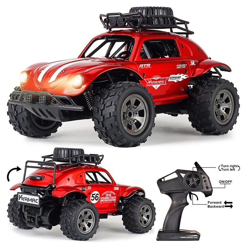 1: 18 1816 Rc High-Speed Off-Road Remote Control Car 2.4g Charging Climbing Car Beetle Children'S Toy Car Diy Car Shell Sticker