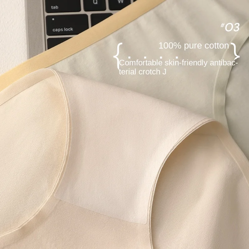 Ropa interior de algodón para mujer, bragas de cintura media, calzoncillos transpirables de Color sólido, lencería sin costuras, calzoncillos de moda para niña joven