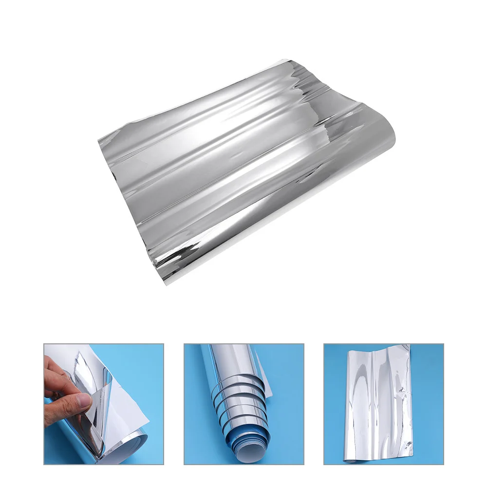 

Adhesive Mirror Sticker 2 Meters Large Wall Mirror Tiles Modern Feeling Easy to Use Home Decoration Mirrors for Wall