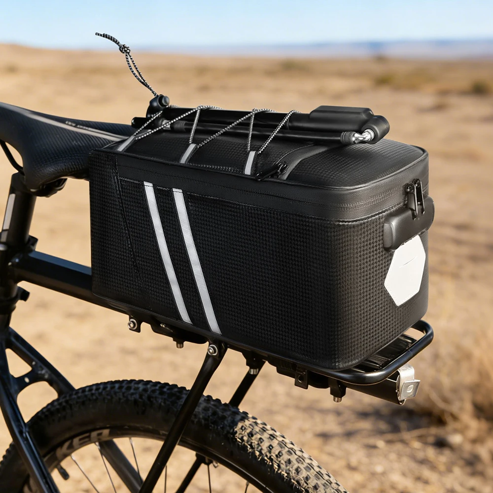 NEWBOLER Fahrrad-Gepäckträgertasche mit Zahlenschloss, MTB-Fahrradtasche, Große Kapazität, Wasserdichte Reisetasche ﻿ ﻿ – Detail 16