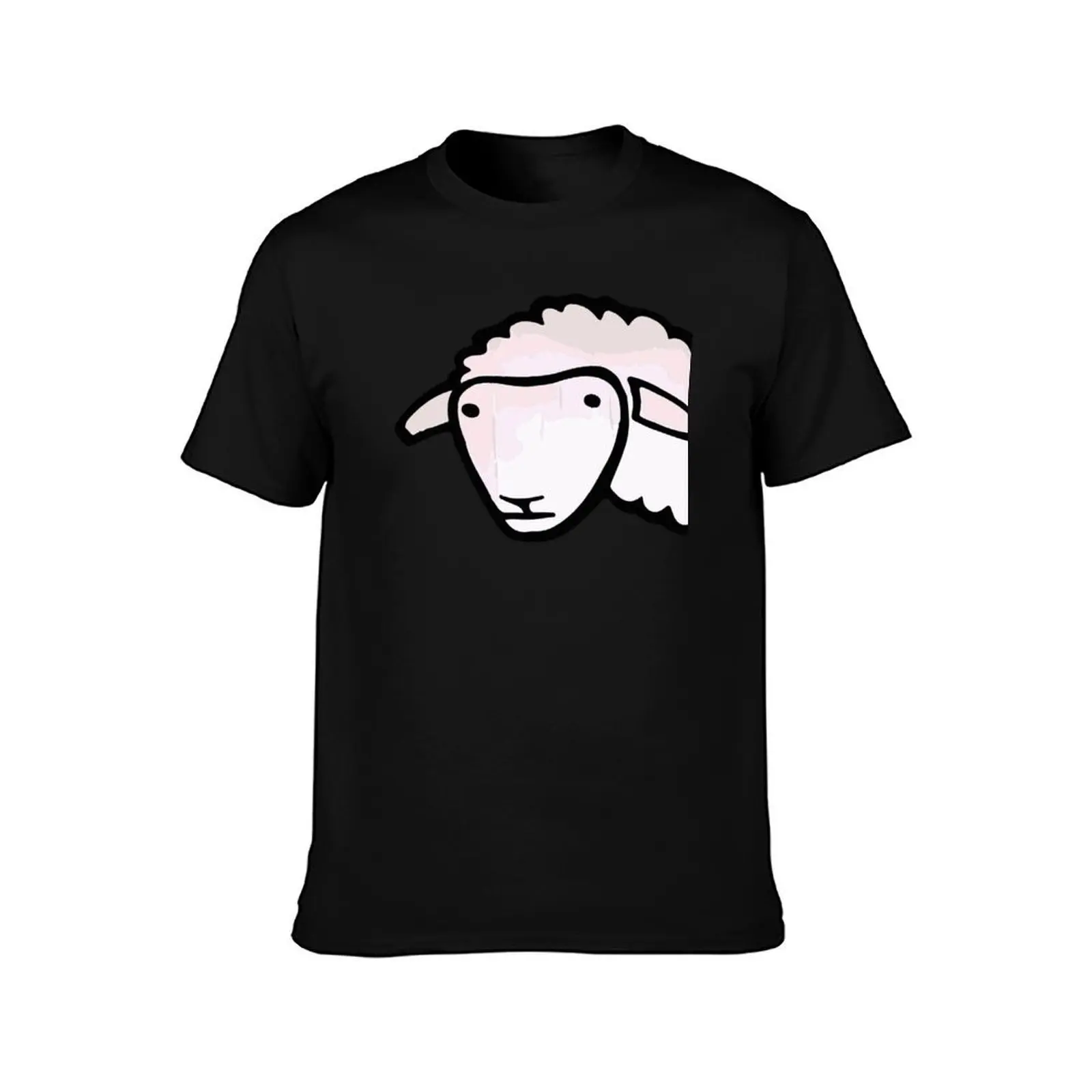 Sheep - Street art T-Shirt, Summer Casual Cotton Tee, Oversized Streetwear Tops, Vintage Graphic Print, Loose Fit Short Sleeve