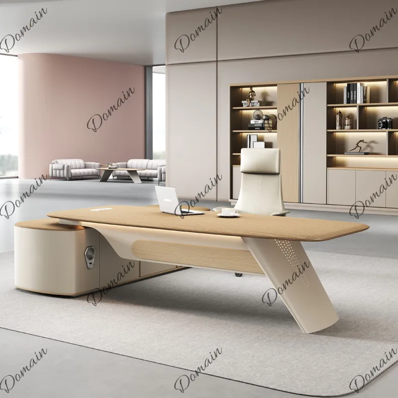 Executive Office Desk Modern Luxury Manager Workstation Table Set for Boss