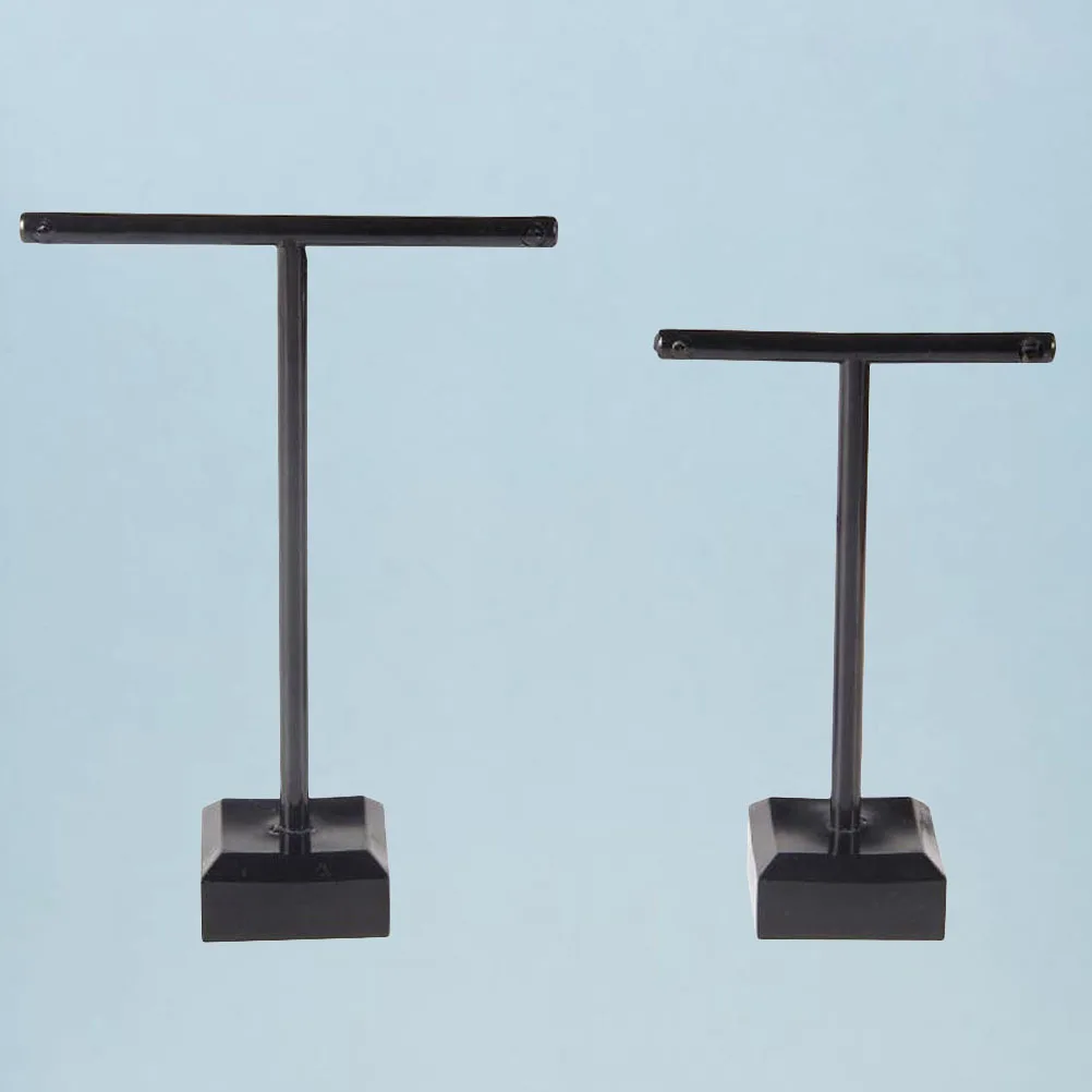 

2Pcs Earrings Display Holder T Shape Stand Acrylic Jewelry Organizer Rack for Earrings Bracelets Keys Stable Display on Counter