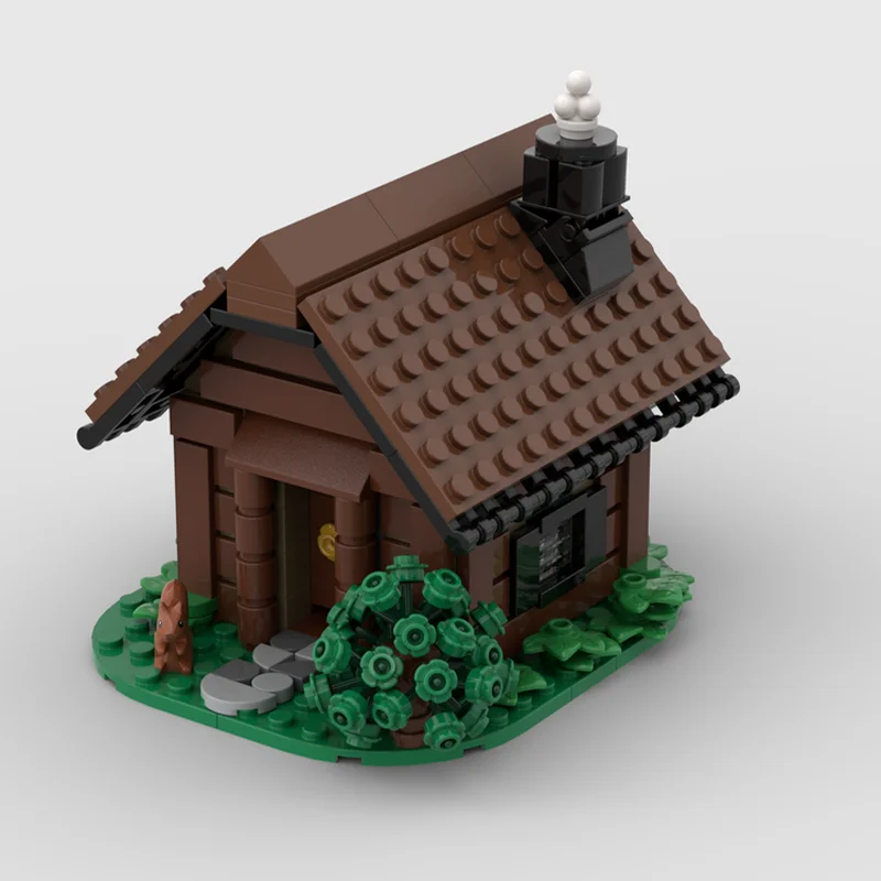 MOC building model spring, summer, autumn, winter season small house DIY children's creative educational building blocks gift,