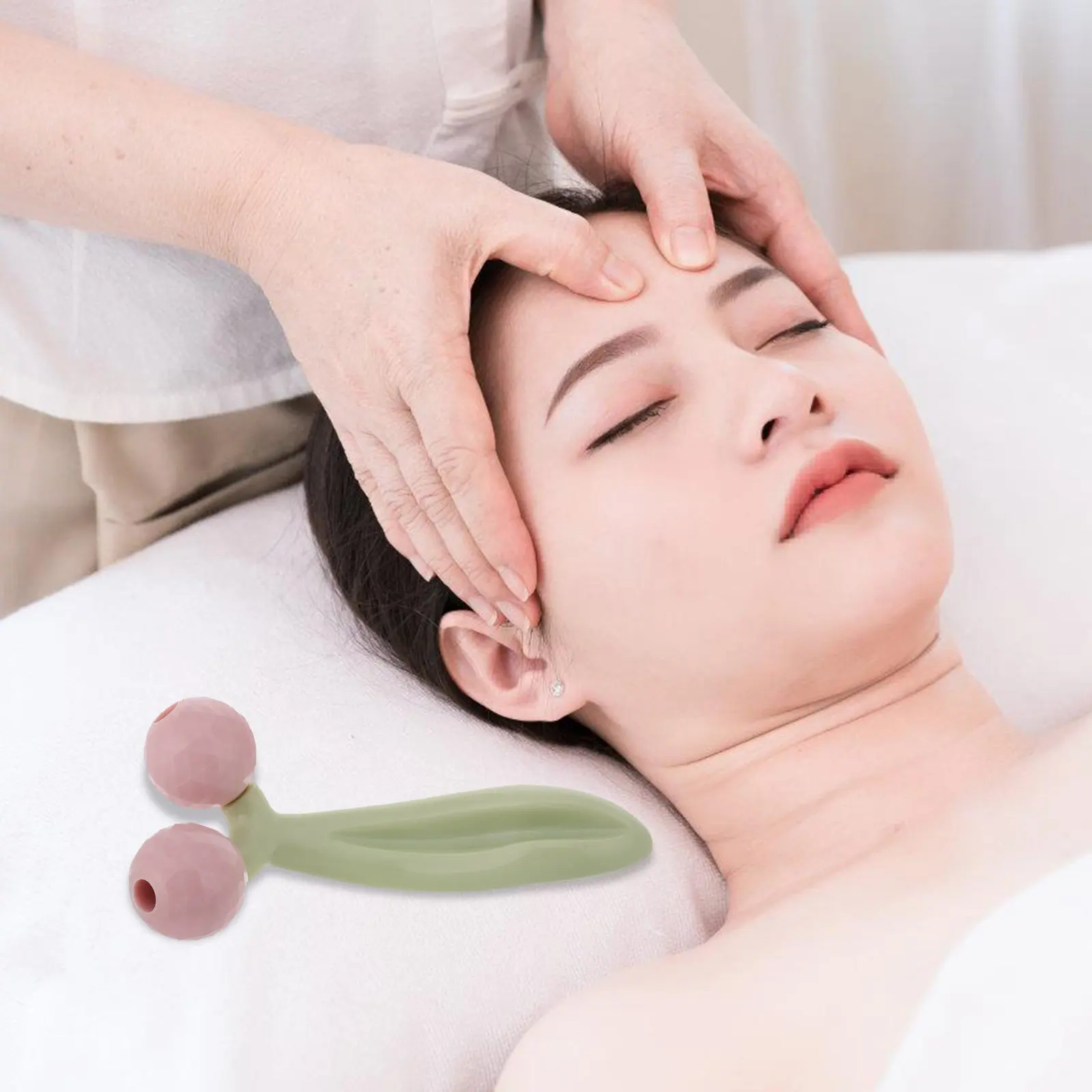 

Handheld Face -Shaped Massage Roller Manual Face Neck Massager Tool for Facial Skin Care Puffiness Reducer