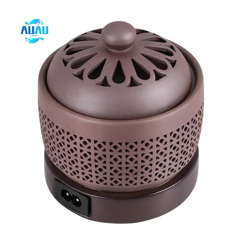 

AUAU-электронная ароматерапия, электрическая курильница, эфирное масло, ночник, 220 В, регулировка температуры времени