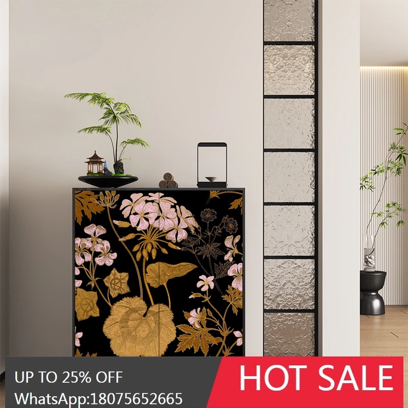 

MJY solid wood living room decorative edge French entrance entrance storage storage integrated cabinet