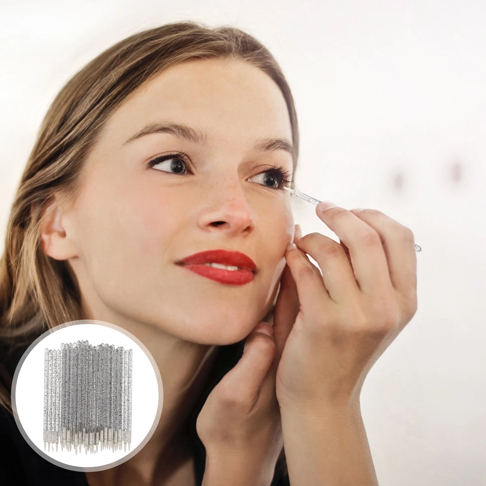 使い捨てアイライナーアプリケーター美容メイクツールまつげ使い捨てアイライナーブラシエクステンション