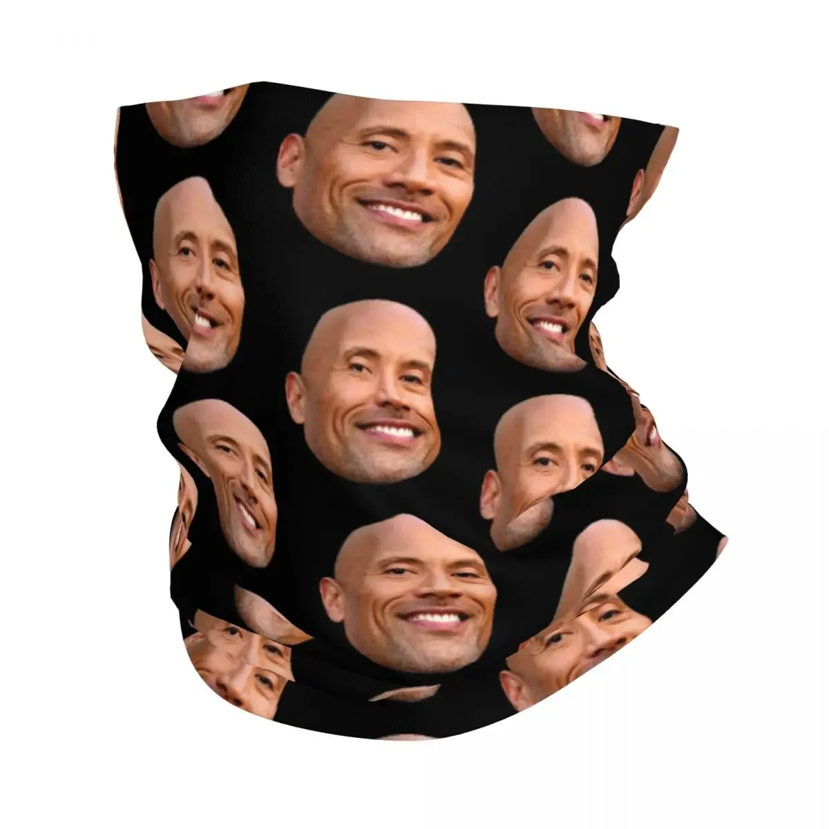 The Rock Face Dwayne Bandana Neck Warmer Men Women Winter Ski Hiking Scarf Gaiter American Actor Johnson Face Cover