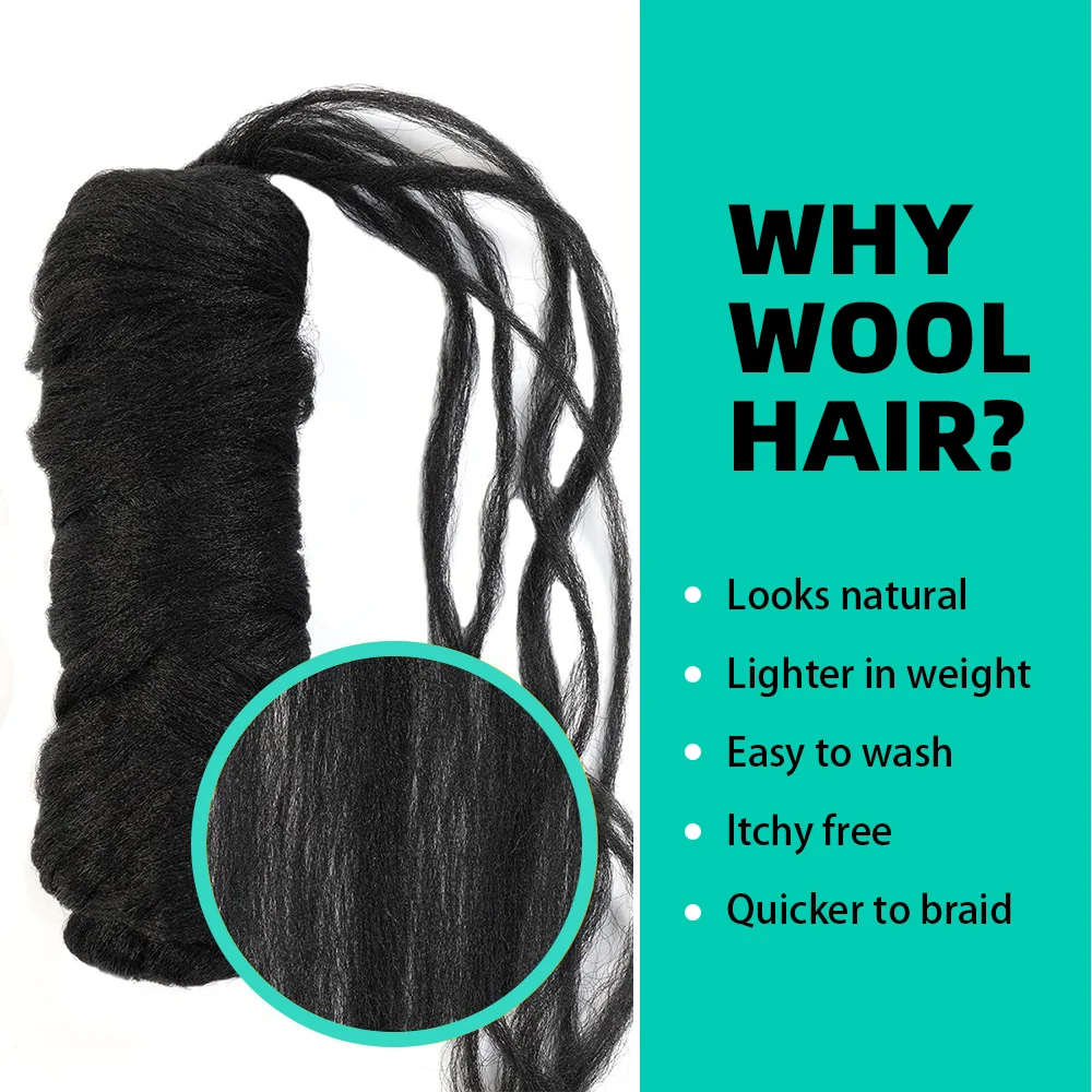 Extensão De Cabelo Sintético Para Mulheres, Cabelo De Crochet, Torção Africana, Senegalesa, Faux Locs, Envoltórios, Trança Jumbo, Lã