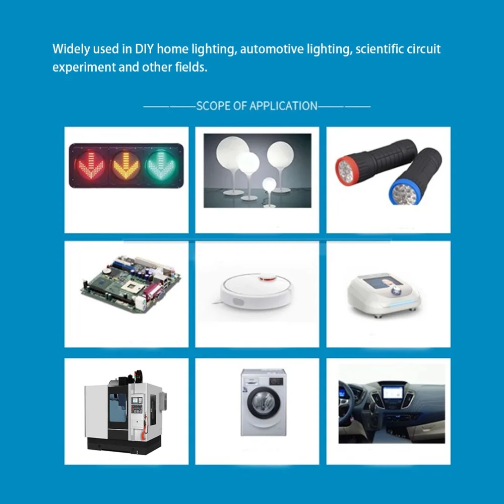 Low Power 5mm LED Light Emitting Diode 12V Multicolor Quick Flashing LED Light Bead Prewired LED Car Decor