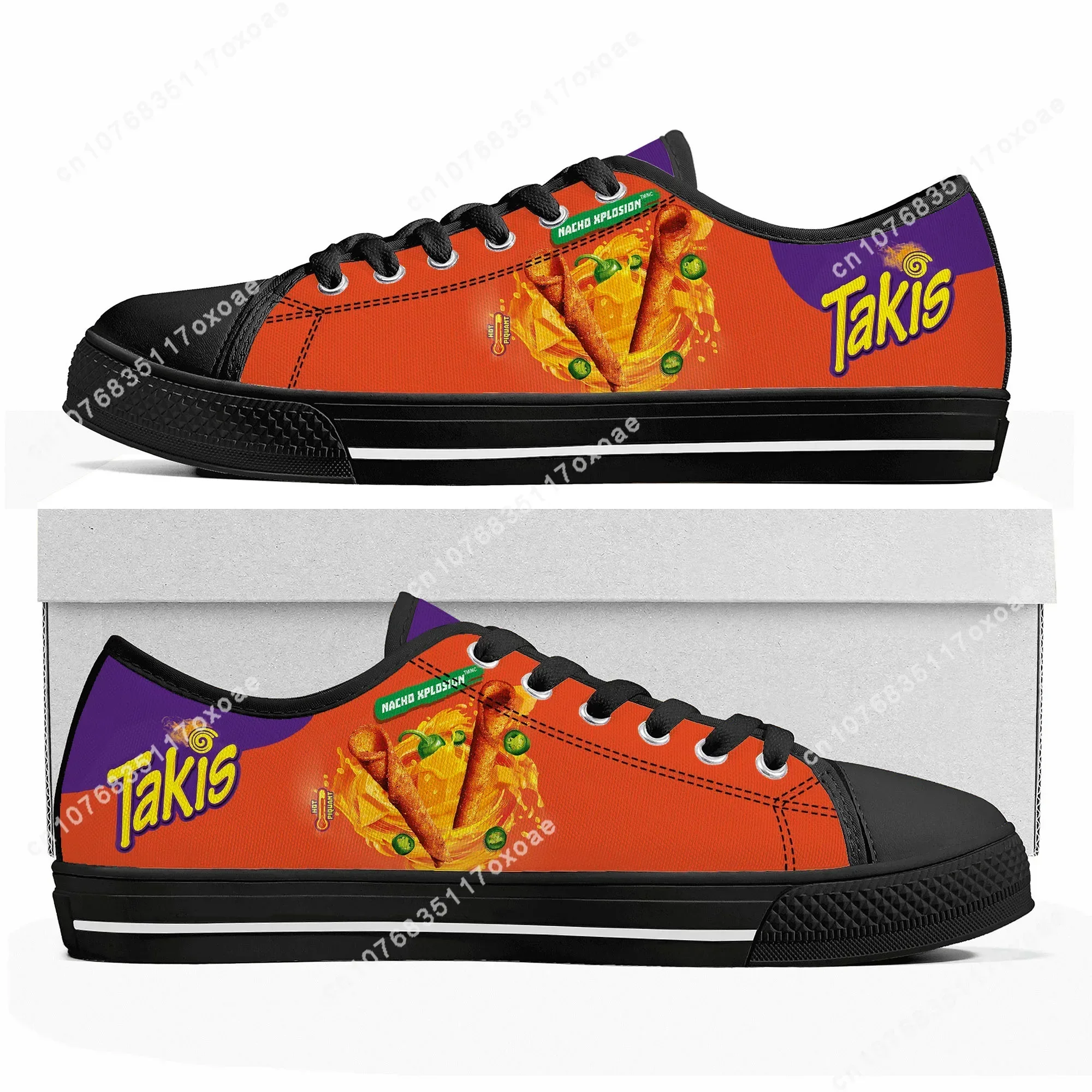 Funny Chips Takis Food Snack Low Top Sneakers Mens Womens High Quality Canvas Sneaker couple Casual Shoes Custom Shoe